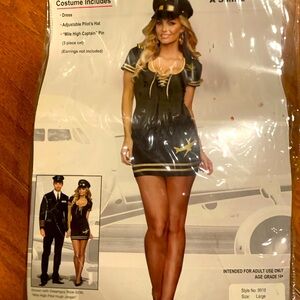 Ladies Pilot Costume, wore once, smoke and pet free home